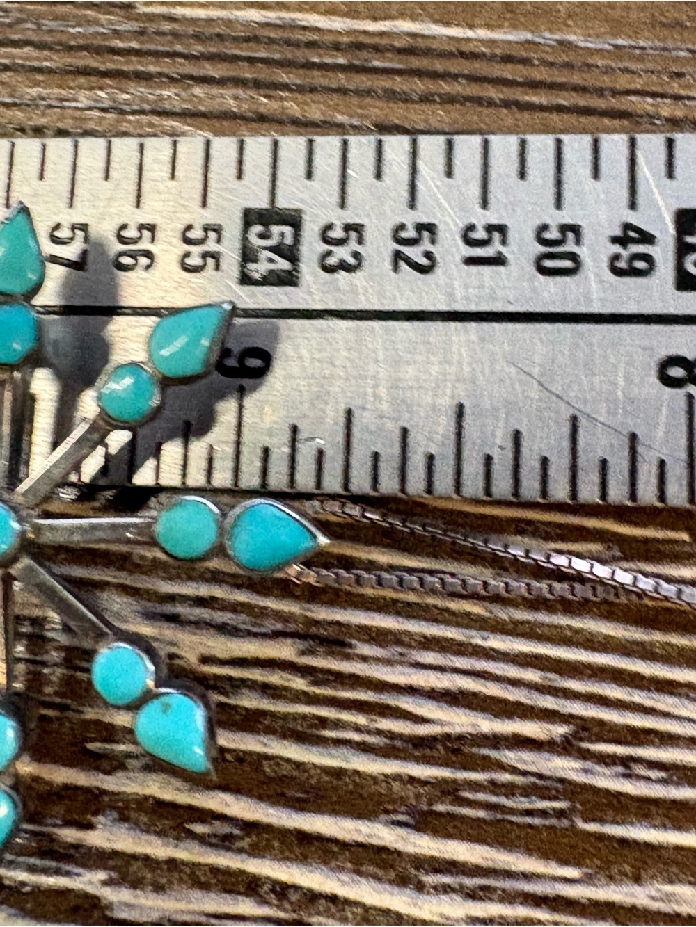 Zuni Vera Halusewa Sterling Silver Turquoise Snowflake Pin Pendant Necklace - Picture 12 of 17